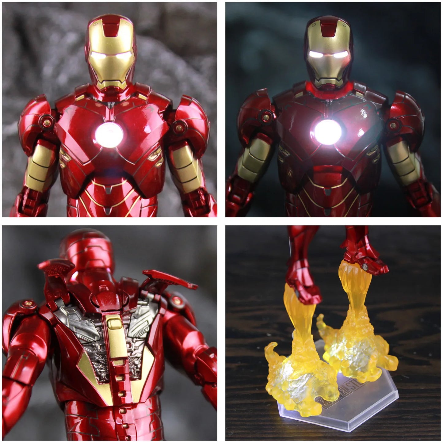 LED Figur Avengers Iron Man Mark IV - Flammen-Antriebseffekt