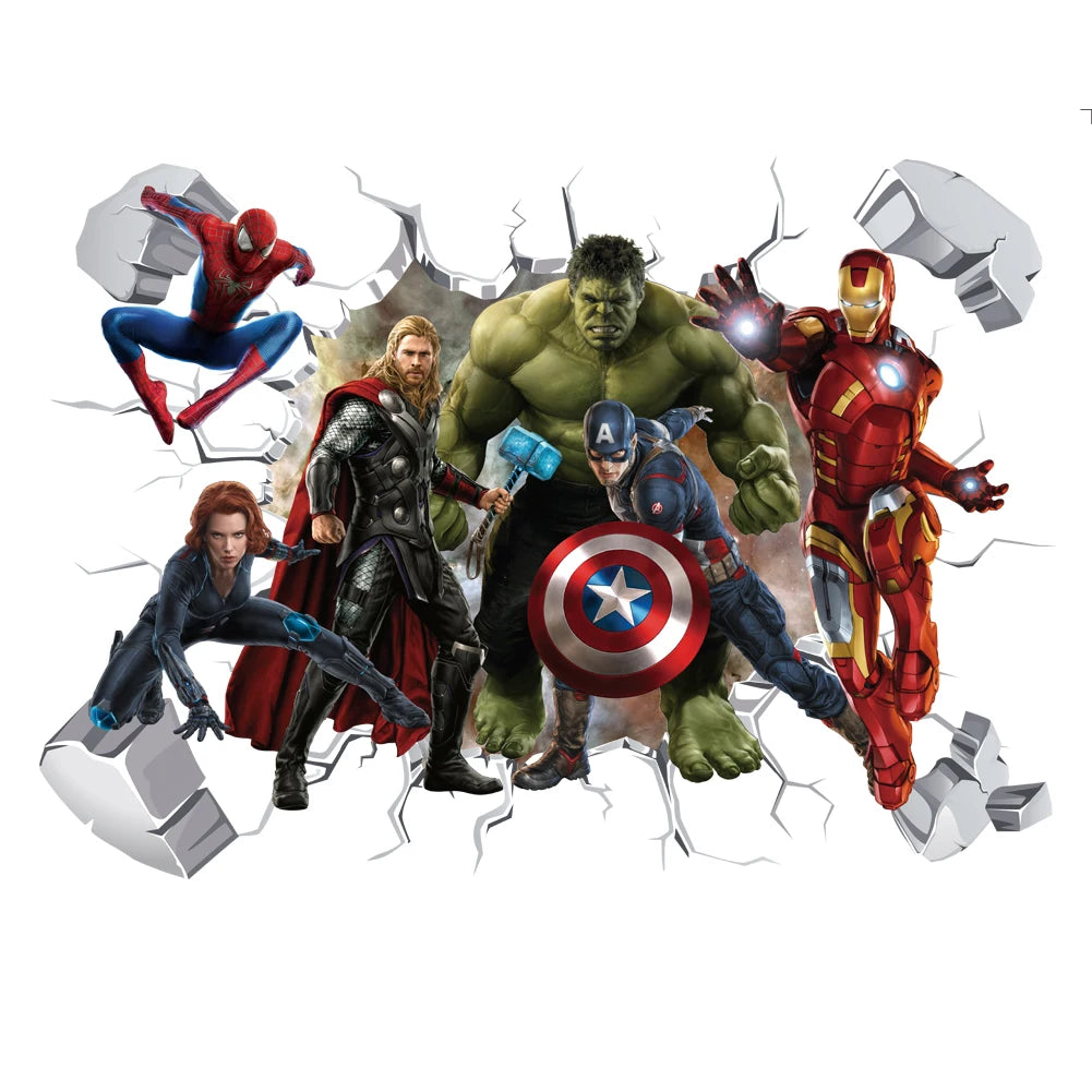 Wandtattoo Avengers Captain America - 3D-Dekoration Kinderzimmer