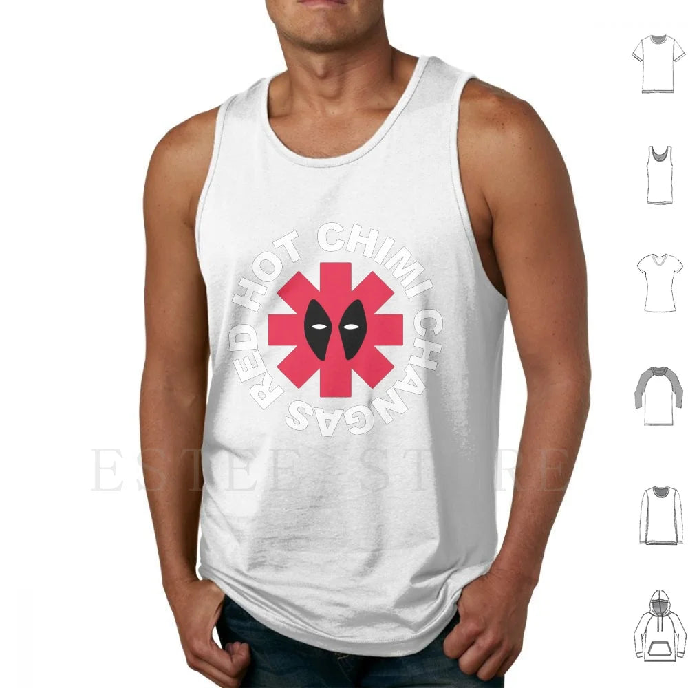Trägershirt Deadpool Parodie Red Hot Chimi Changas - Grau