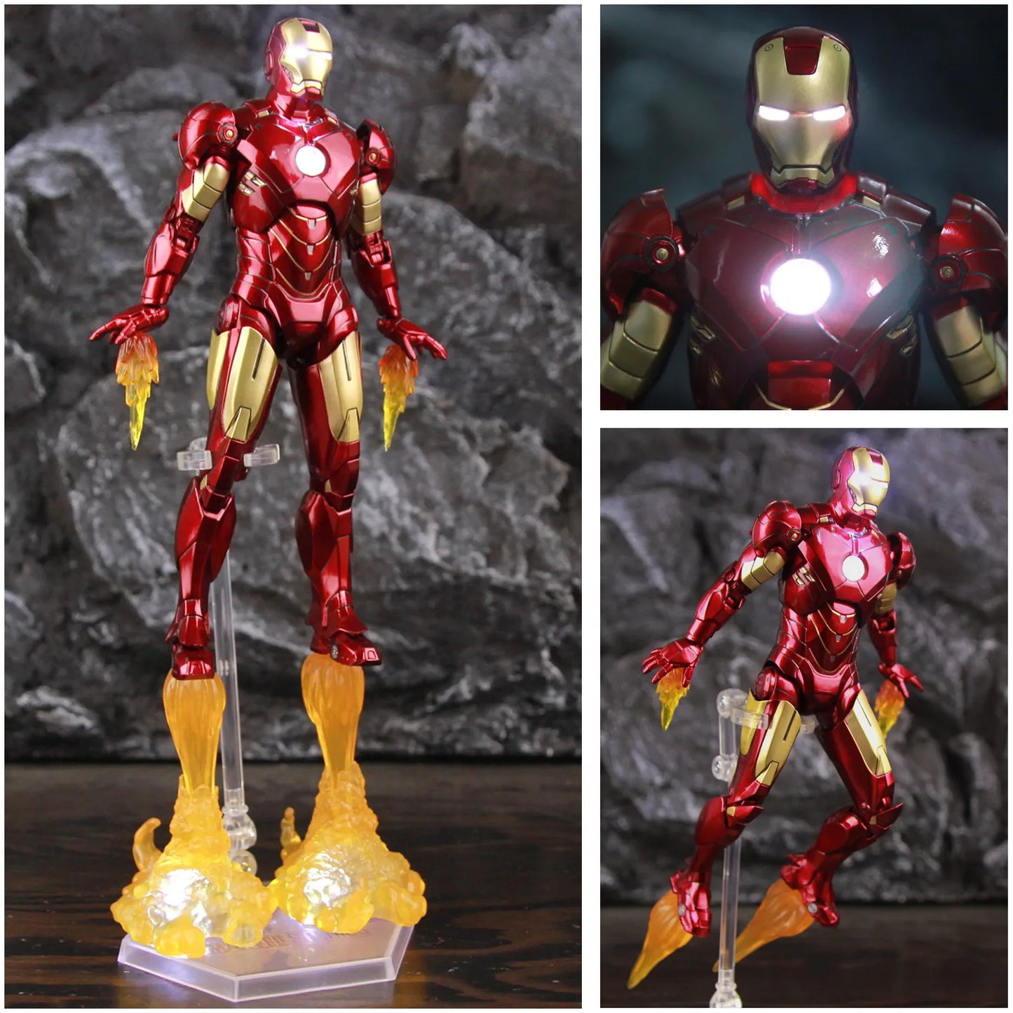 LED Figur Avengers Iron Man Mark IV - Flammen-Antriebseffekt