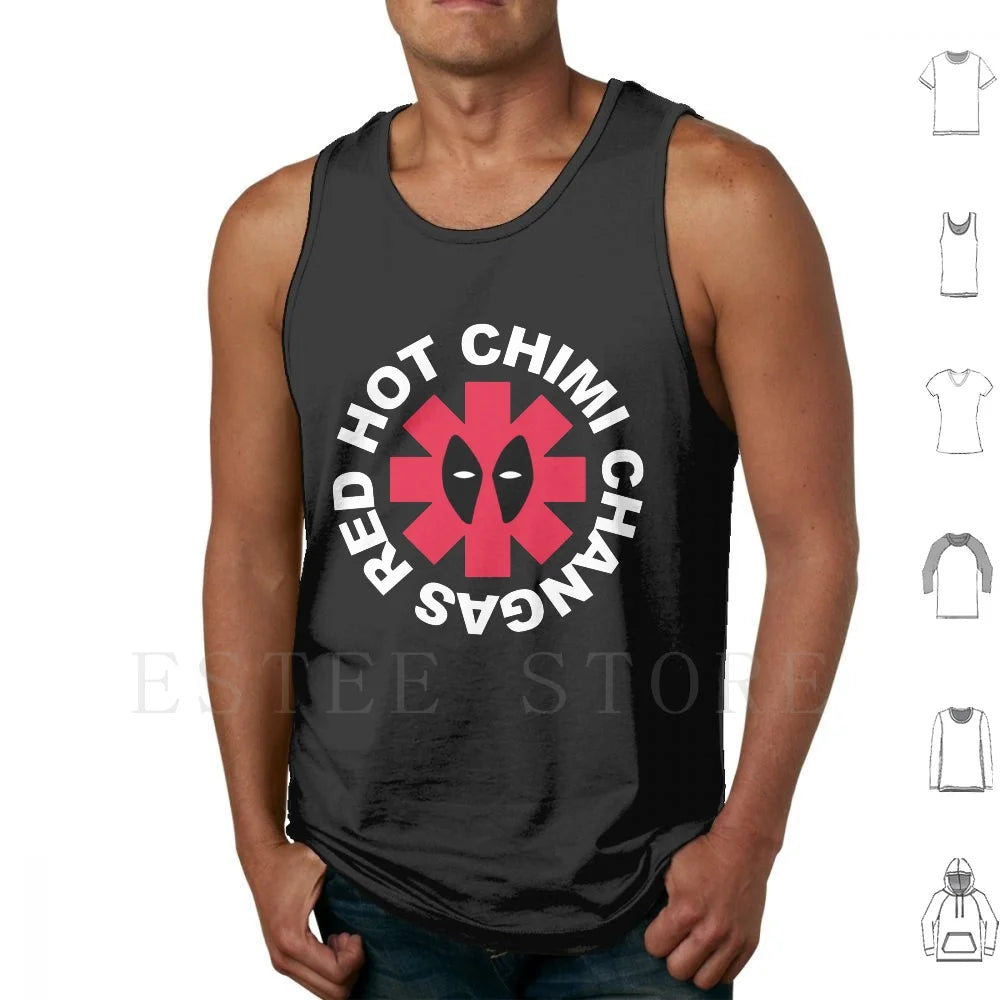 Trägershirt Deadpool Parodie Red Hot Chimi Changas - Grau