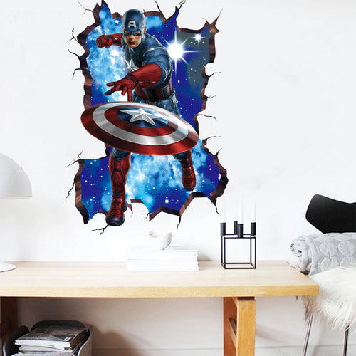 Wandtattoo Avengers Captain America - 3D-Dekoration Kinderzimmer