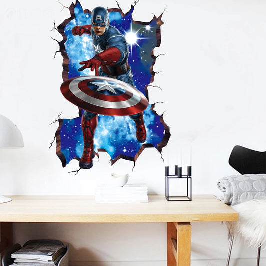 Wandtattoo Avengers Captain America - 3D-Dekoration Kinderzimmer