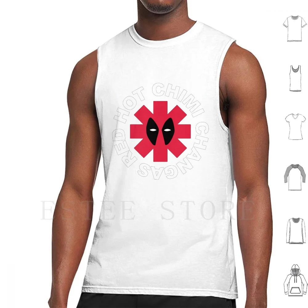 Trägershirt Deadpool Parodie Red Hot Chimi Changas - Grau