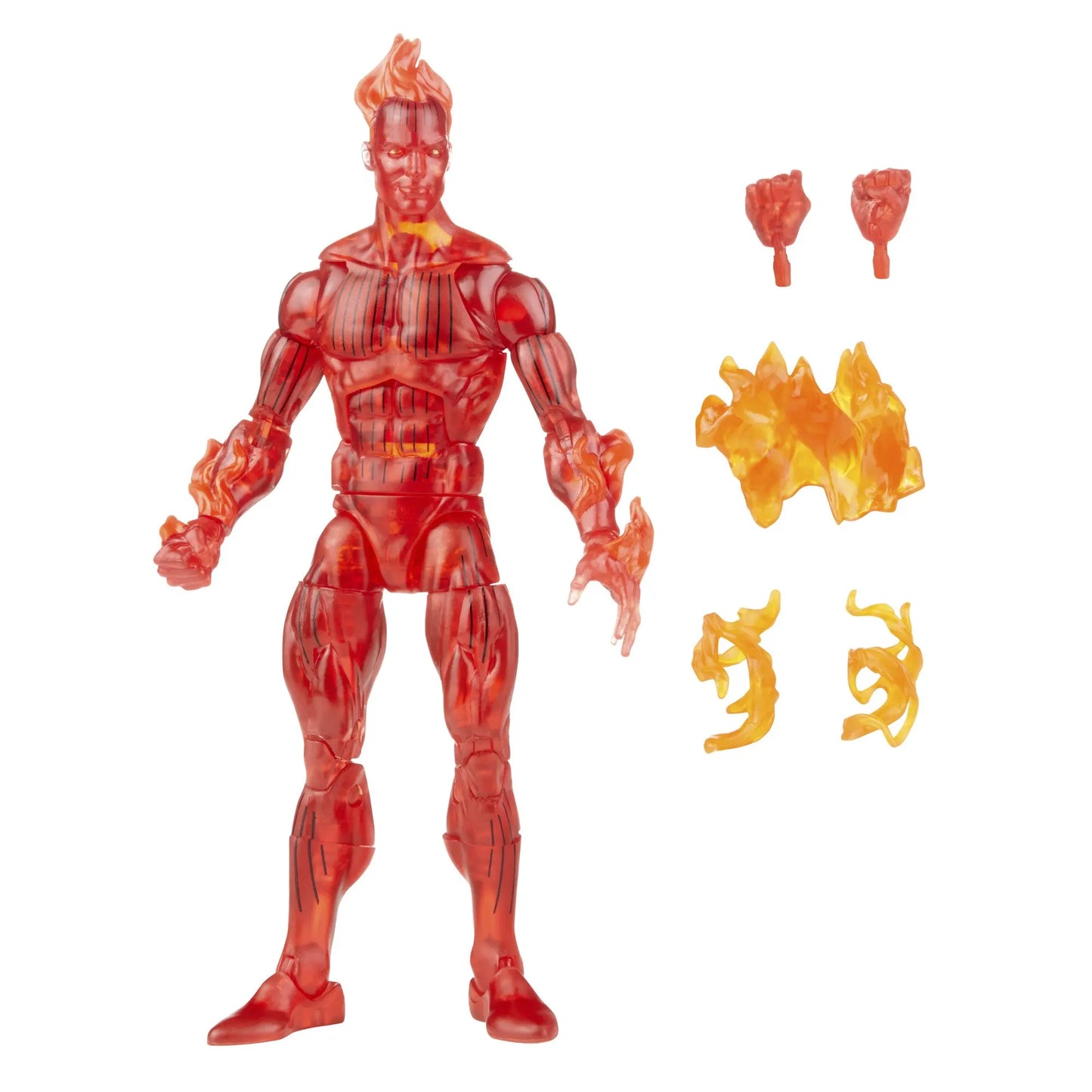Marvel Legends Fantastic Four Retro Wave Actionfigur – Das Ding, menschliche Fackel, Invisible Woman, Mr. Fantastisch, Psycho-Man 6 Zoll