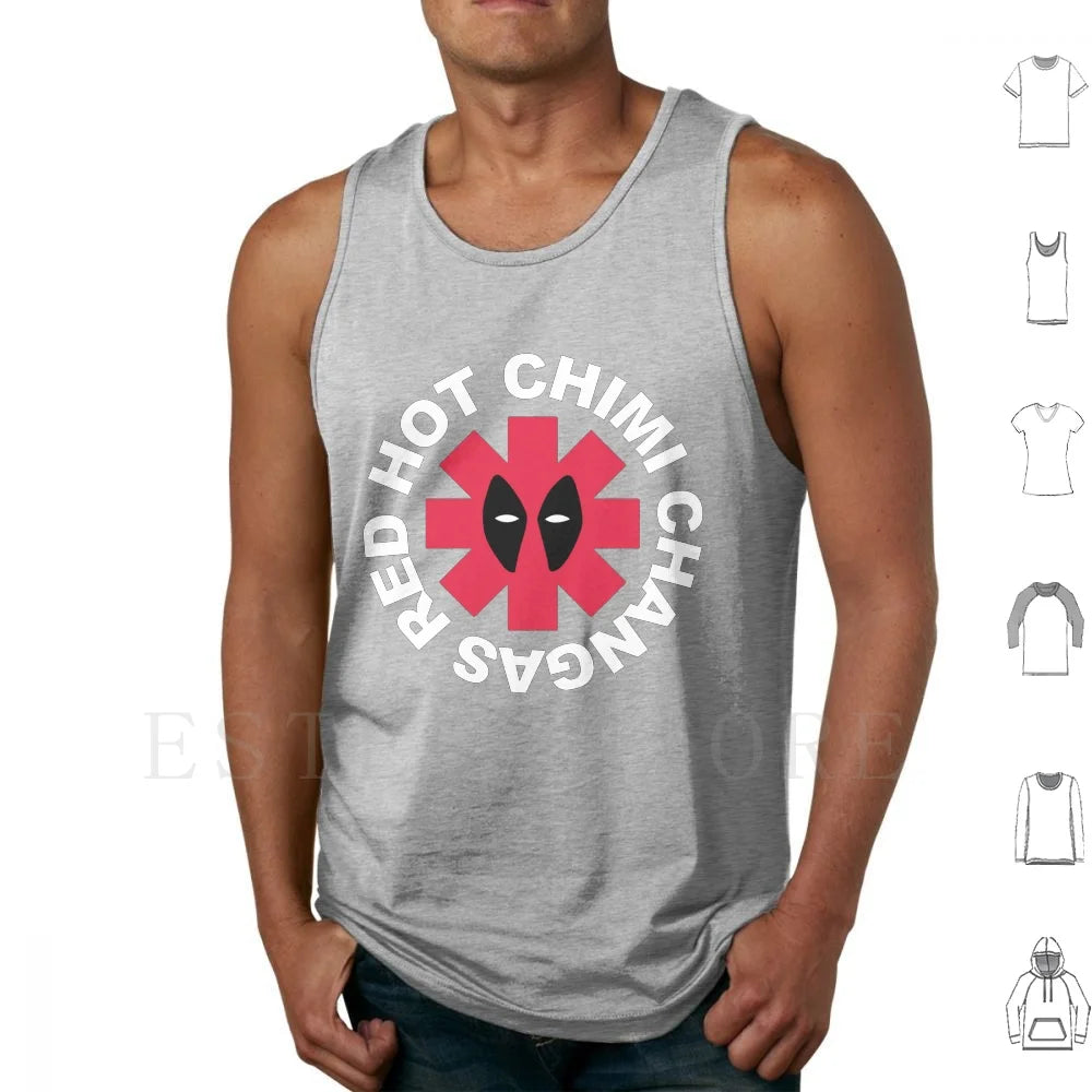 Trägershirt Deadpool Parodie Red Hot Chimi Changas - Grau