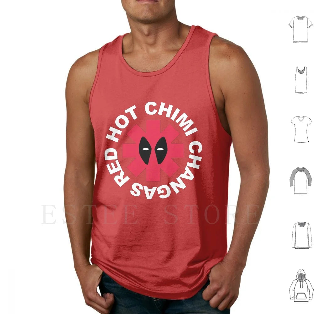 Trägershirt Deadpool Parodie Red Hot Chimi Changas - Grau