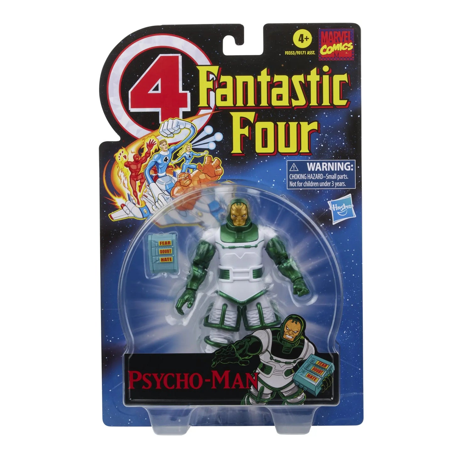 Marvel Legends Fantastic Four Retro Wave Actionfigur – Das Ding, menschliche Fackel, Invisible Woman, Mr. Fantastisch, Psycho-Man 6 Zoll