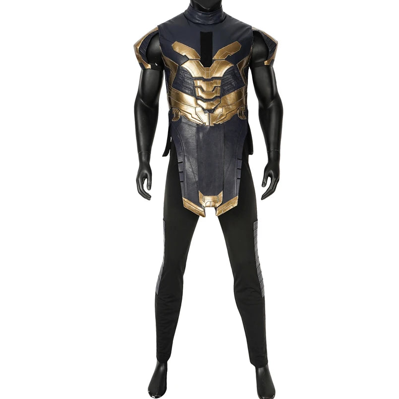 Thanos-Kostüm – Marineblau-goldene Endgame-Rüstung ohne Stiefel