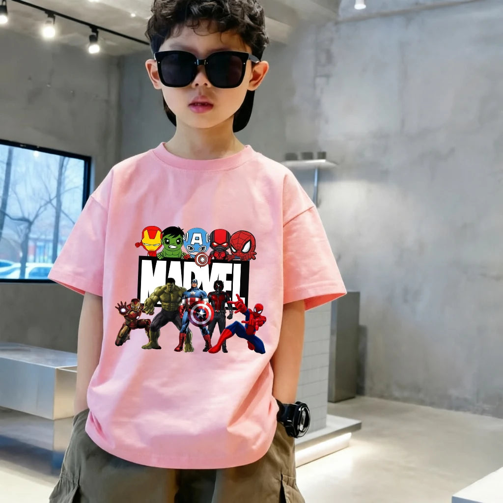 Kinder T-Shirt Marvel - Chibi Gruppe Bunt