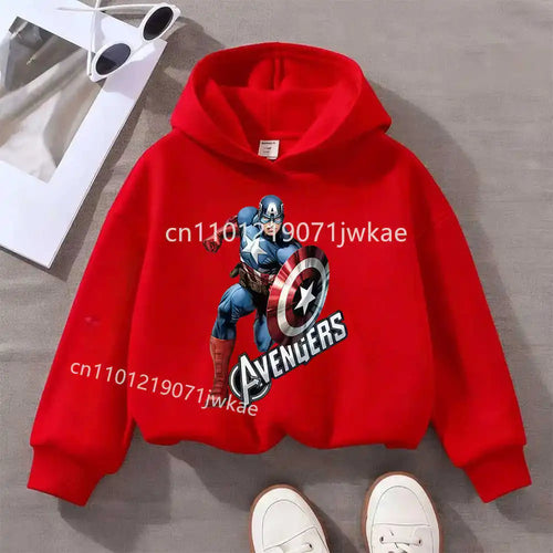 Kinder Kapuzenpullover Avengers Captain America Solo - Rot