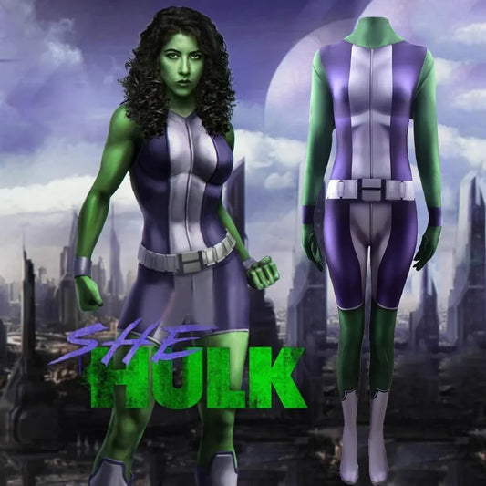 She-Hulk Kostüm - Lila-Weißer Overall