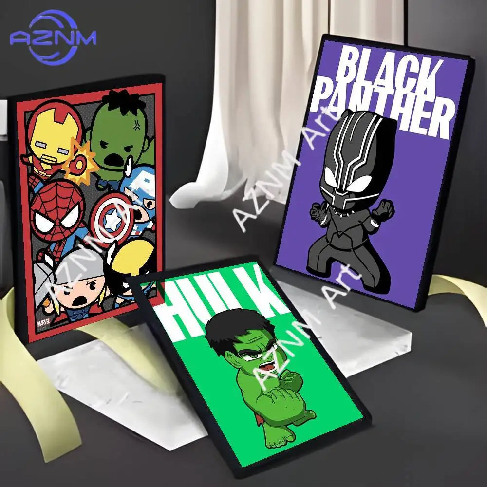 Poster Baby Hulk – Grüner Hintergrund Cartoon