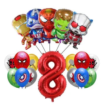 Avengers Geburtstag Dekoration – Folienballon Zahl 8