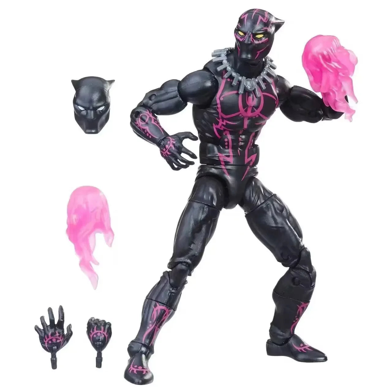 Marvel Legends Black Panther Figur – Vibranium-Anzug Rosa Effekte 15cm