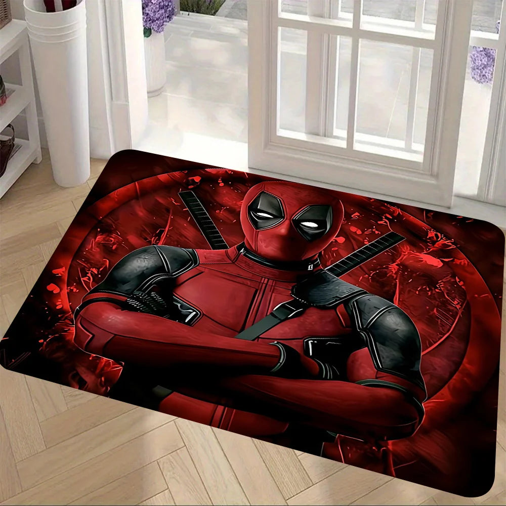 Marvel Deadpool Teppich – Rotblutiges Design mit verschränkten Armen