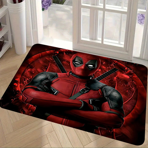 Marvel Deadpool Teppich – Rotblutiges Design mit verschränkten Armen