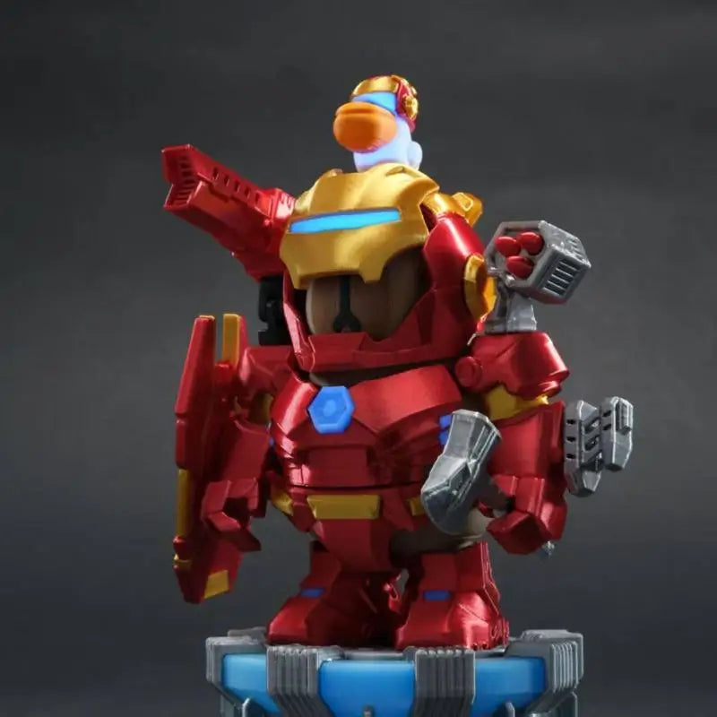 Capybara Iron Man Figur – Rot-Goldene Rüstung