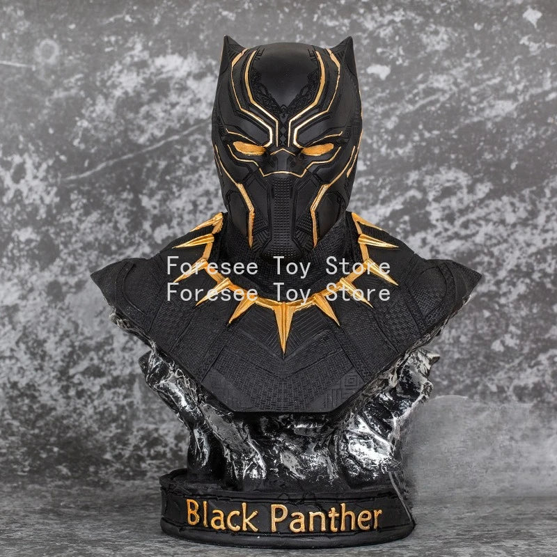 Avengers Black Panther Büste - Vergoldete Harzskulptur 35cm