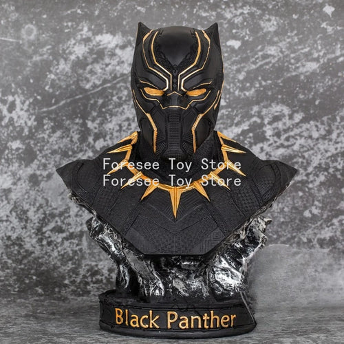 Avengers Black Panther Büste - Vergoldete Harzskulptur 35cm