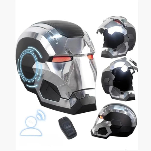 War Machine Helm – Verchromt, Silber und Schwarz