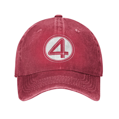 Baseballkappe Fantastic Four - Roter gewaschener Denim