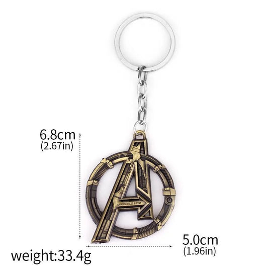 Avengers Logo A Schlüsselanhänger - Goldfarbenes Metall