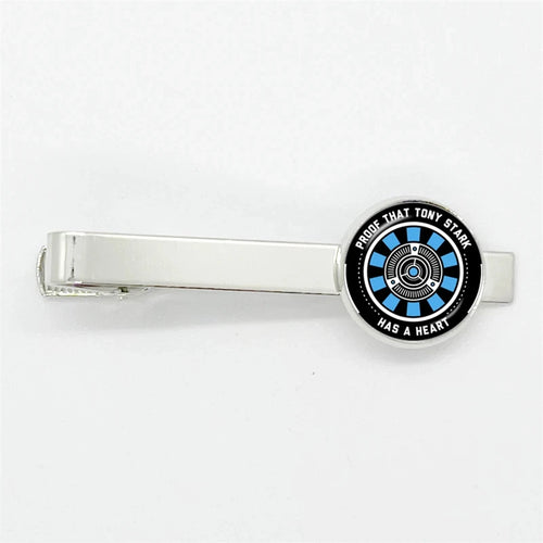 Krawattenklammer Tony Stark - Arc-Reaktor Blau und Schwarz