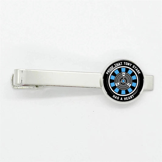 Krawattenklammer Tony Stark - Arc-Reaktor Blau und Schwarz
