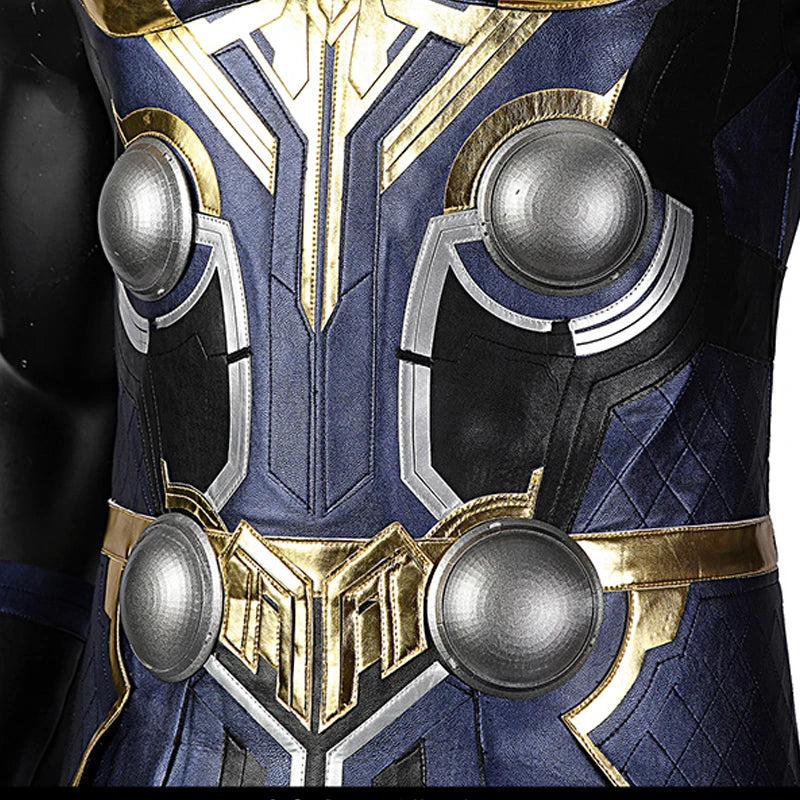 Thor Love and Thunder Cosplay Kostüm - Odinson Jumpsuit Roter Umhang Rüstung