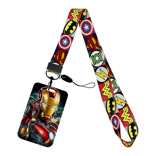Ausweishalter Iron Man – Goldener Helm Dunkler Hintergrund