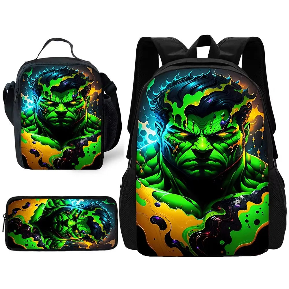 Hulk Rucksack-Set – Kosmischer Liquid Paint Effekt