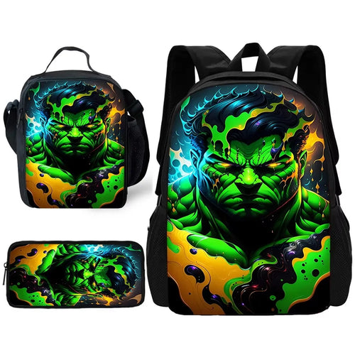 Hulk Rucksack-Set – Kosmischer Liquid Paint Effekt