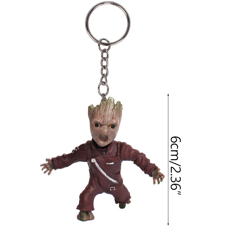 Schlüsselanhänger Baby Groot 3D-Figur – Verschiedene Kostüme Kollektion