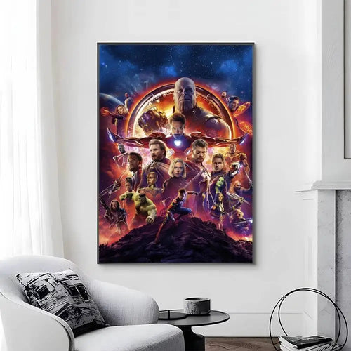 Plakat Avengers Infinity War – Design Thanos Goldhandschuh