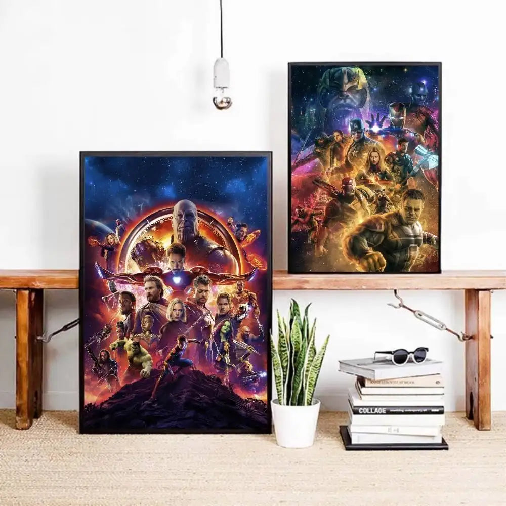 Avengers Infinity War Poster – Violettes Silhouetten-Design