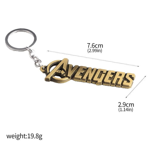 Schlüsselanhänger Avengers – Bronzefarbene Schrift
