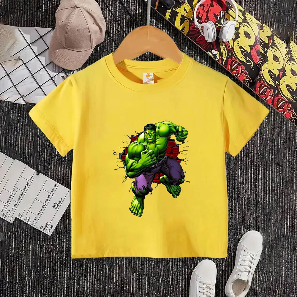 T-Shirt Kinder Hulk - Durch Mauer brechend Weiß