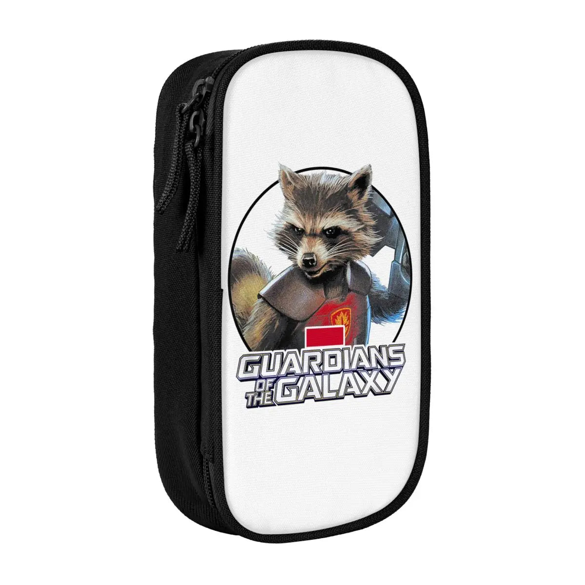 Avengers Federmäppchen Rocket Raccoon – Guardians Logo auf weißem Hintergrund