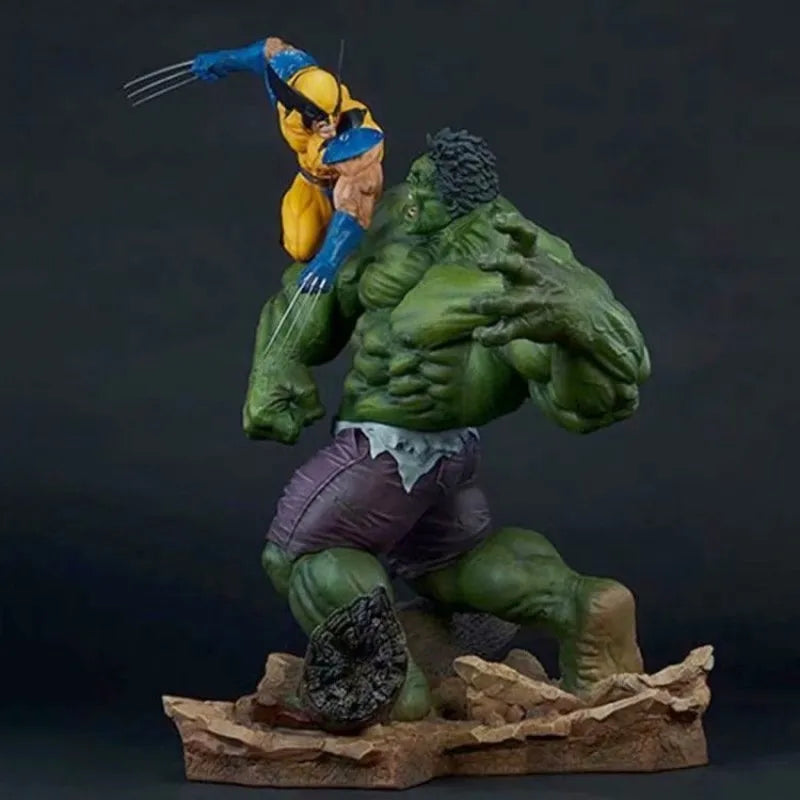 Hulk gegen Wolverine PVC-Statue – Sammlerstück Kampfszene