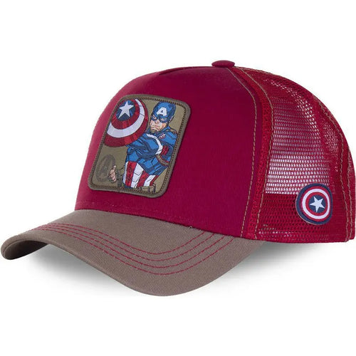 Captain America Cap – Bordeaux und Khaki