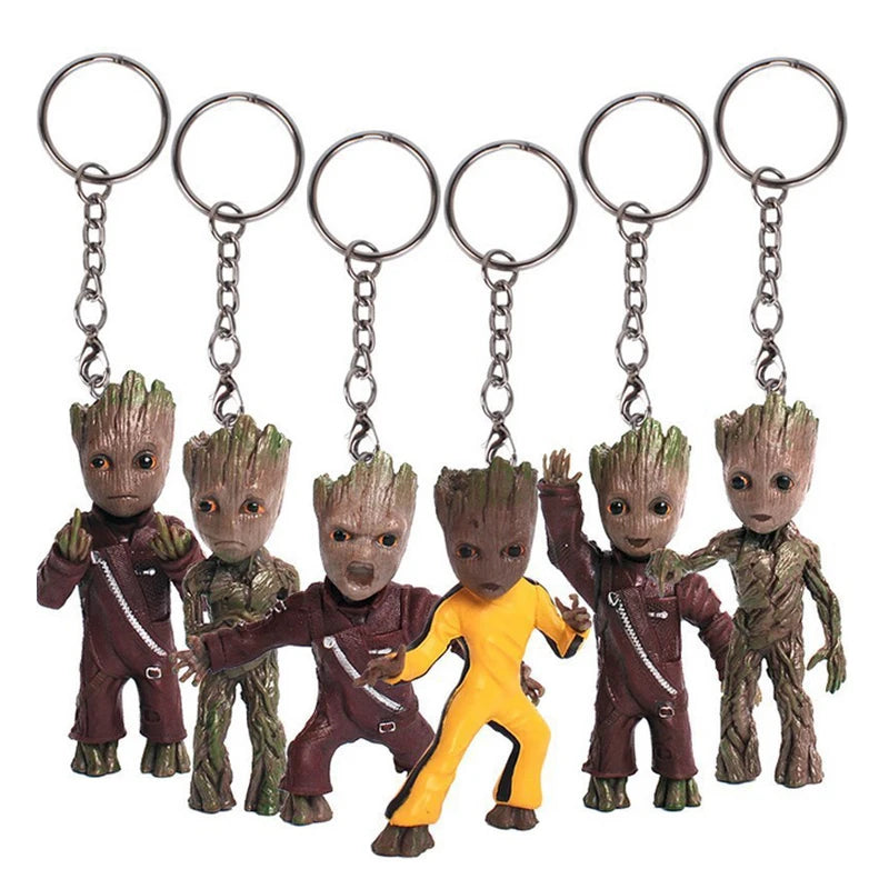 Schlüsselanhänger Baby Groot 3D-Figur – Verschiedene Kostüme Kollektion