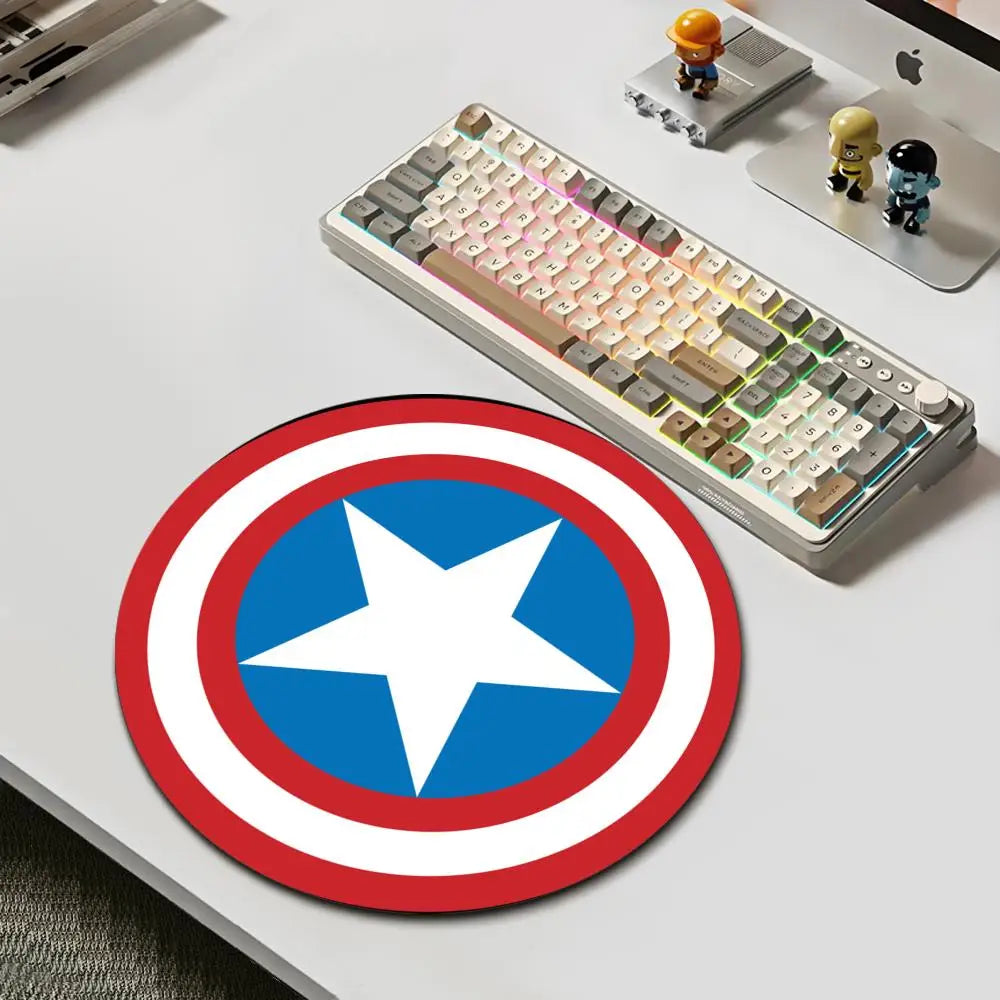 Avengers Captain America Mauspad - Rundes blaues Schild