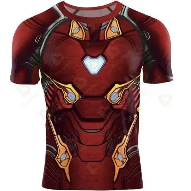 Kompressionsshirt Iron Man – Dreiecksreaktor