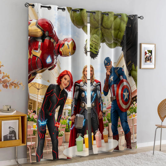 Avengers Superhelden-Vorhänge – Verdunkelung, rot, Team