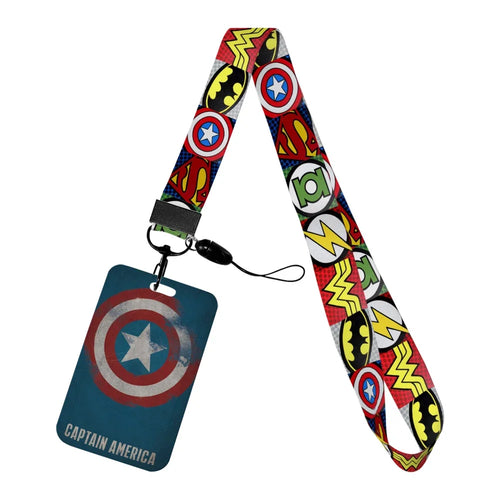 Ausweishalter Captain America – Comics-Logos, mehrfarbig