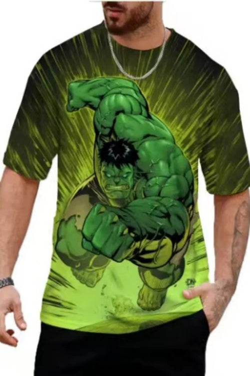 Herren-T-Shirt 3D Hulk – Grüner Faustschlag