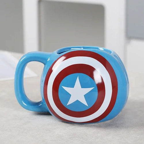3D-Keramiktasse Captain America - Rundschild
