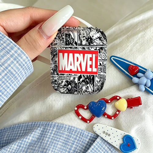 AirPods Hülle Marvel Comics – Schwarz-weißes Comic-Motiv
