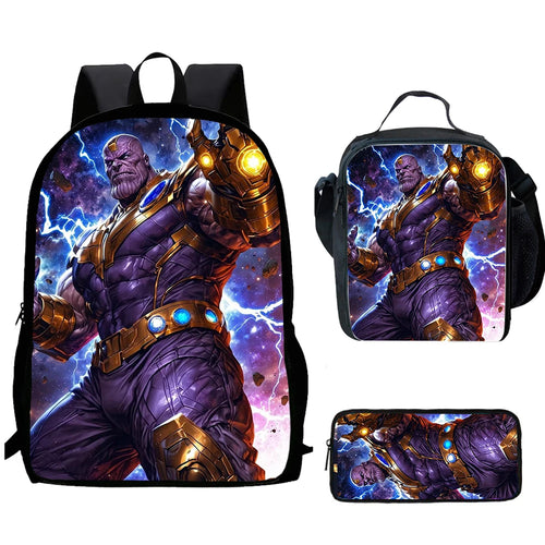 Rucksack Thanos Blitze 3-teilig - Erhobene Faust Schulset Kinder
